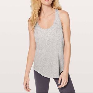 Lululemon Love Tank II in 3 Colour Space Dye Ice Grey Alpine White size Medium